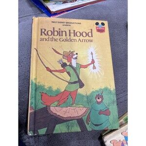 Vintage Robin Hood and the Golden Arrow Children’s Book 1978 HB Disney VG Read